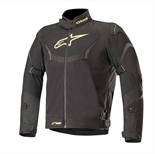 Alpinestars Chaqueta moto T-core Air Drystar Jacket Black Yellow Fluo, Negro/Fluo, L