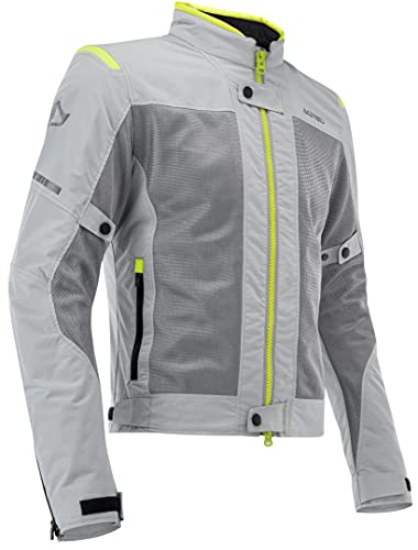 ACERBIS 0023744.290.066 Ramsey Vented Chaqueta Textil Para Moto, Gris/Amarillo, L