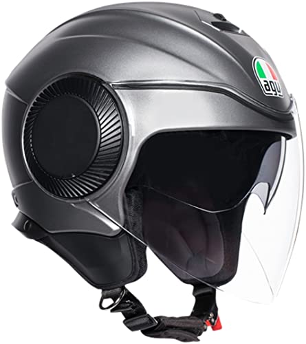 AGV Orbyt Casco para Moto, Hombre, Gris, M