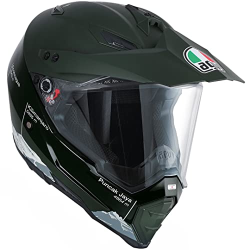 AGV Casco Moto AX-8 Dual Evo E05 Multi, Wild Frontier Military Green/White, XS