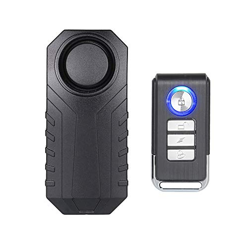 Mengshen Alarma de Bicicleta - Antirrobo para Bici Moto Coche Vehículos con Control Remoto, 113 db Súper Fuerte