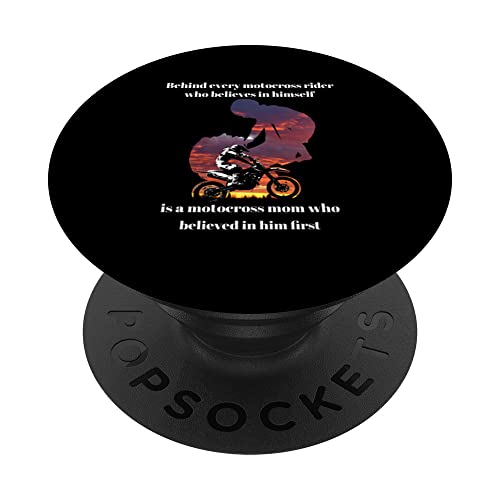 Jinete de Motocross que cree en sí mismo es una madre de Motocross PopSockets PopGrip Intercambiable