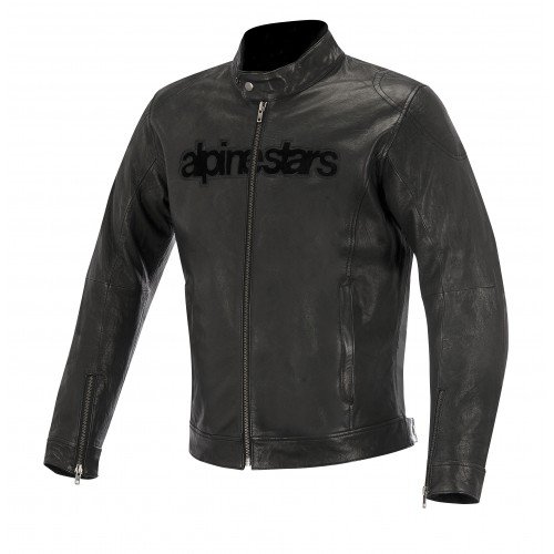 Alpinestars 2173_24311 Chaqueta de Piel para Moto Huntsman, Negro, 48 Unisex