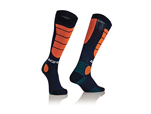 ACERBIS 0021633.204.067 MX Calcetines de impacto, Naranja y Azul