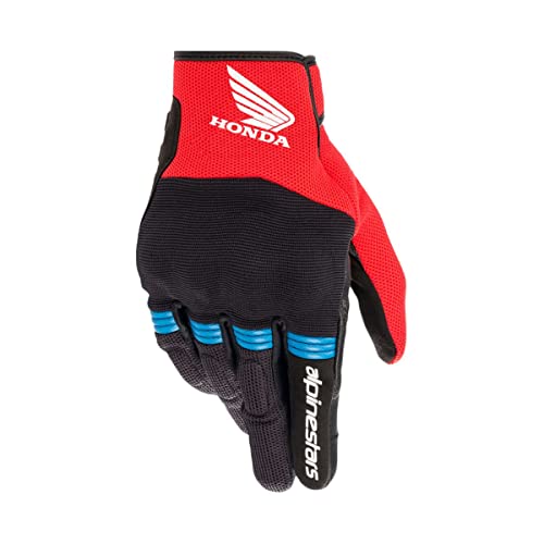 Alpinestars Honda Copper Guantes de Motocicleta (Black/Red/Blue,M)