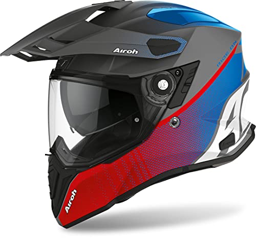 AIROH HELMET COMMANDER PROGRESS RED/BLUE MATT S