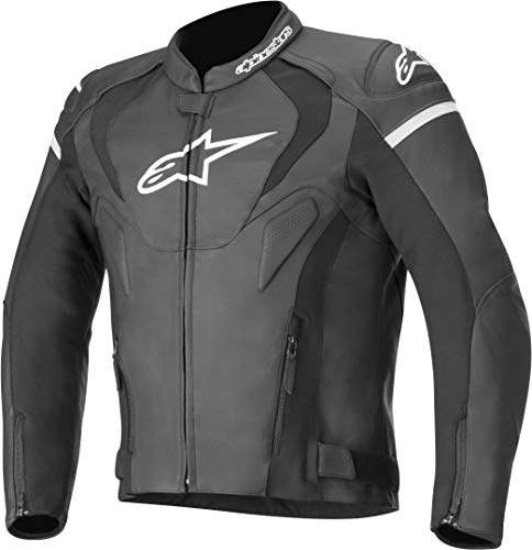 Alpinestars Chaqueta moto Jaws V3 Leather Jacket Black, Negro, 60