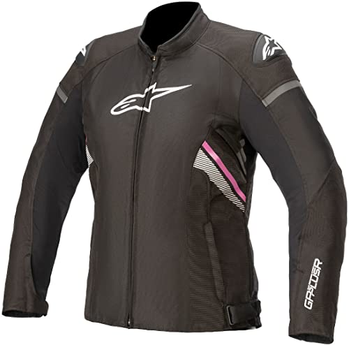 Alpinestars Chaqueta Stella T-GP Plus R V3, Negro, Ropa de Motocicleta, Color Blanco y Fucsia, Extra-Small para Mujer