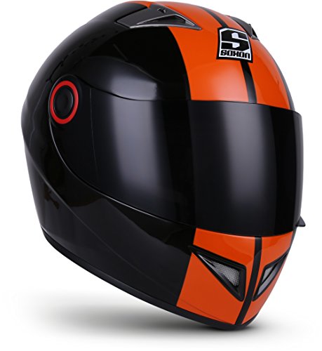 Soxon ST-666 Casco Integrale Sport Mot, ECE certificado, incluyendo Parasol y Bolsa de Casco, S (55-56cm), Deluxe Night