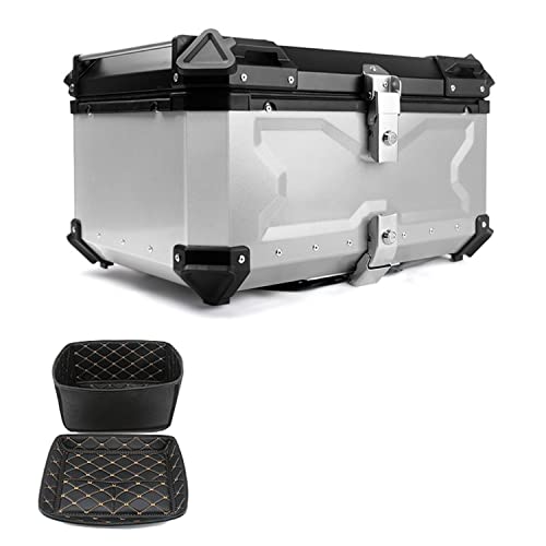 WNANCH Baúl De Moto para Dos Cascos 100L 80L 65L Baúles para Moto, Universal Cofre Moto, Topcase Maletero De Moto con Dos Llaves Accesorios (Size : D-65L)