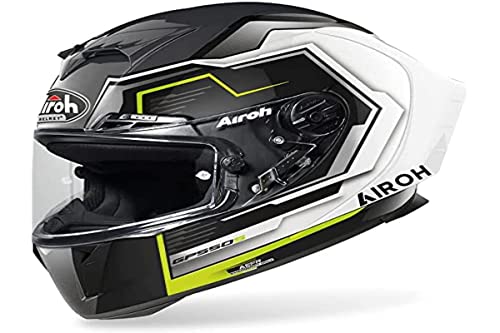 Airoh Helmet Gp550 S Rush White/Yellow Gloss