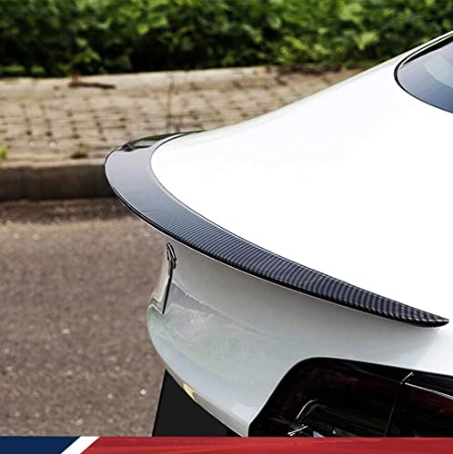 TGFOF Alerón de maletero de fibra de carbono Real para Tesla Model 3 Sedan 4 puertas 2016-2020 alerón trasero de maletero alerón Highkick Duckbill