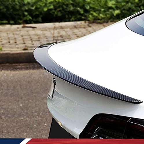 TGFOF Alerón de maletero de fibra de carbono Real para Tesla Model 3 Sedan 4 puertas 2016-2020 alerón trasero de maletero alerón Highkick Duckbill