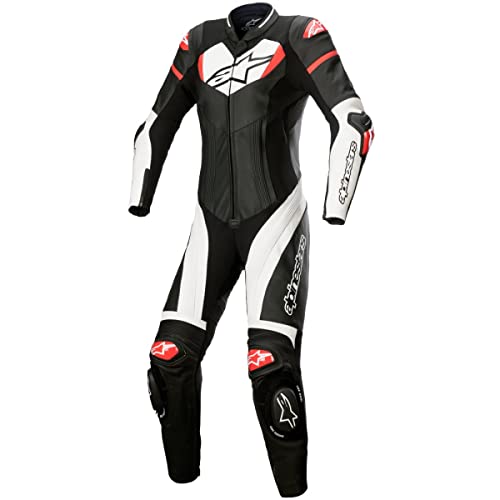 Alpinestars Stella GP Plus - Traje de piel para mujer, color negro, blanco y rojo claro, 1 pieza, color negro, Negro/Blanco/Rojo Claro, 44