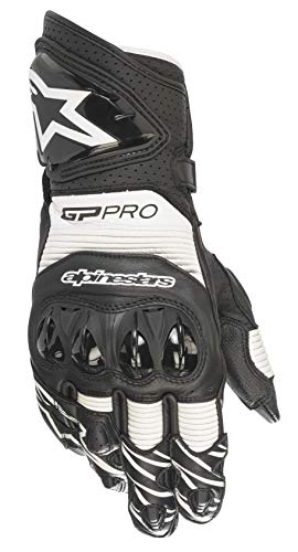 Alpinestars Guantes Moto GP Pro R3 Gloves Black White, Negro/Blanco, L
