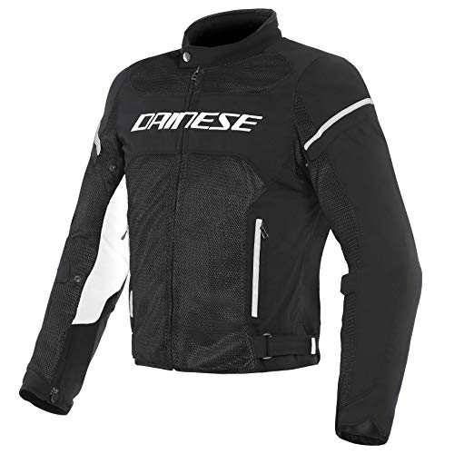 Dainese Air Frame D1 Tex Jacket, Chaqueta Moto Verano, Negro/Rojo/Rojo, 48