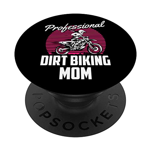 Supermoto Madre Motocross - Motociclista Biker Dirt Bike PopSockets PopGrip Intercambiable