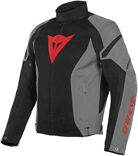 Dainese Air Crono 2 Tex Jacket, Chaqueta Moto Verano Ligera, Hombre, Negro/Charcoal-Gray/Charcoal-Gray, 50