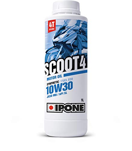 Ipone - Aceite Motor Scooter 4 Tiempos 10W30 Scoot 4 - Envase 1 Litro - Semisintético - Protección del Motor - Ahorro de Combustible