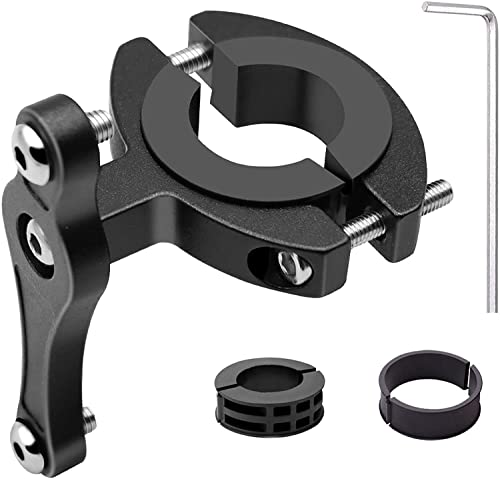 HONZUEN Bicicleta Adaptador para Soporte para Botellas de Aluminio, Ajustable Tija de Sillín Manillar Clip Holder Mount Clip Soporte de Adaptador de Portabidón para Bicicleta Cochecito, Negro