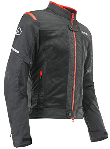 ACERBIS 0023744.323.068 Chaqueta, Negro/Rojo, XL Unisex Adulto