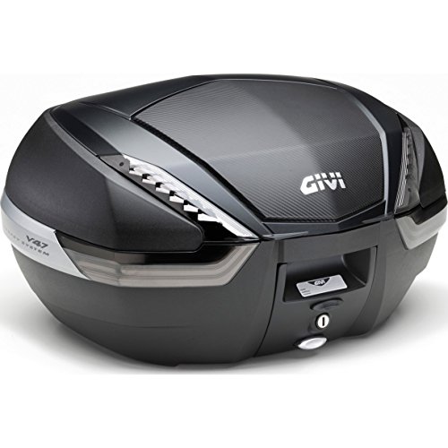 Givi V47NNT Tech Monokey Baúl en Fibra Carbónica, Reflectores Transparentes, Carga Máxima 10 Kg