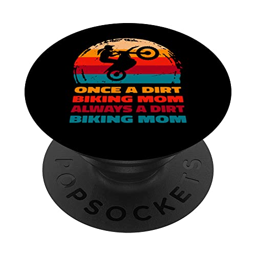 Retro Motocross Madre Biker - Vintage Dirt Bike Supermoto PopSockets PopGrip Intercambiable