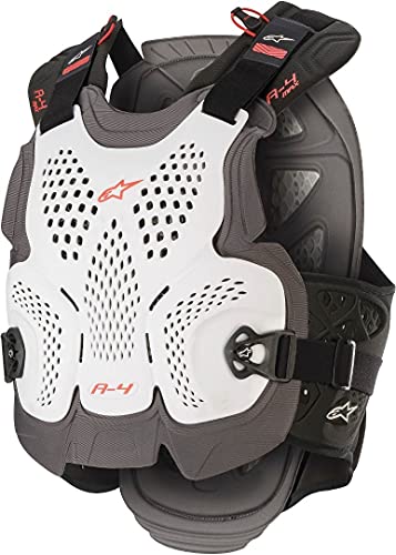 Alpinestars A-4 MAX Protector de Pecho (White/Red,XL/XXL)