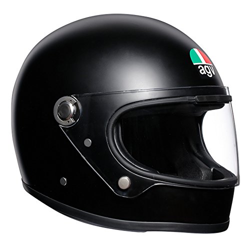 AGV X3000 ECE 22-05 Solid Casco Moto Integral ECE 22-05 Legends, Vintage Retro, Negro Mate, L