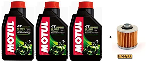 Aceite de Motor Motul 5100 10w40 3L + Filtro de Aceite Muz/Mz 660 Baghira Mastín Escorpión