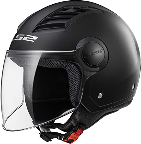 LS2, Casco jet moto Airflow, negro, XXL