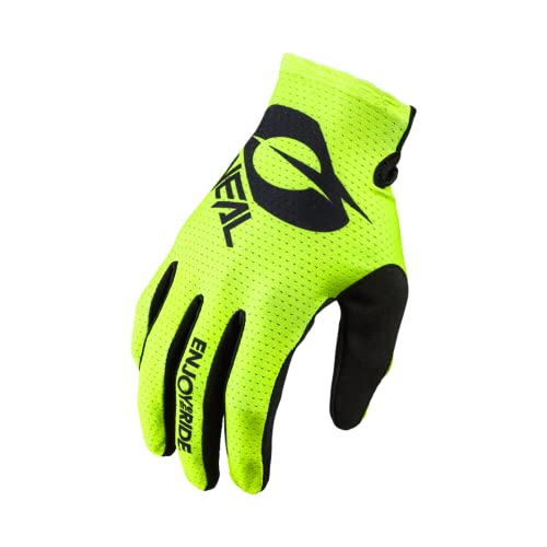 O'Neal | Guantes de Ciclismo y Motocross | MX MTB DH FR Downhill Freeride | Materiales duraderos y Flexibles, Palma ventilada | Guante Matrix | Adulto | Negro Amarillo Neón | Talla S