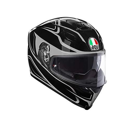 AGV Casco de Moto Integral K-5 S E2205 Multi Plk, Hombre, Magnitude Black Silver, XL