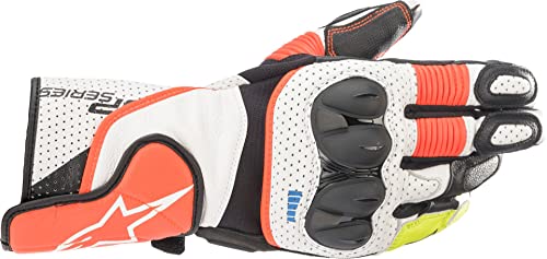 Alpinestars SP-2 V3 Guantes de Moto (White/Red/Black,XL)