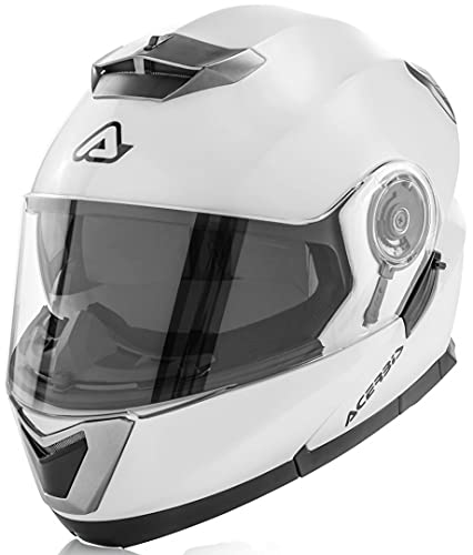 ACERBIS Serel Casco Modural, Hombre, Blanco, 2XL