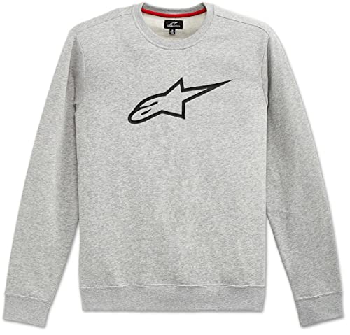 Alpinestars, Ageless Crew Fleece, Camisa De Entrenamiento, Brezo Gris/Blanco, XXL, Hombre