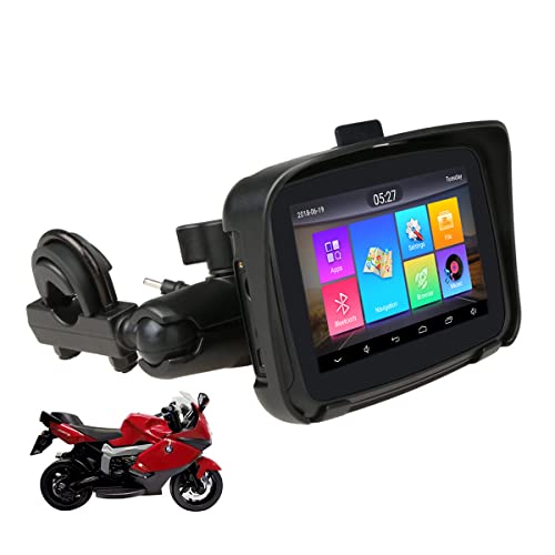 Navegador automático portátil de 5 Pulgadas, navegador portátil para Motocicleta, Pantalla táctil, GPS inalámbrico, CarPlay, Android Auto, Resistente al Agua para Conducir