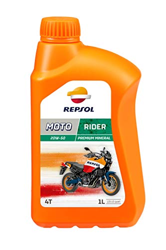 REPSOL Moto Rider 4T 20W-50 Aceite De Motor Para Moto, 1L