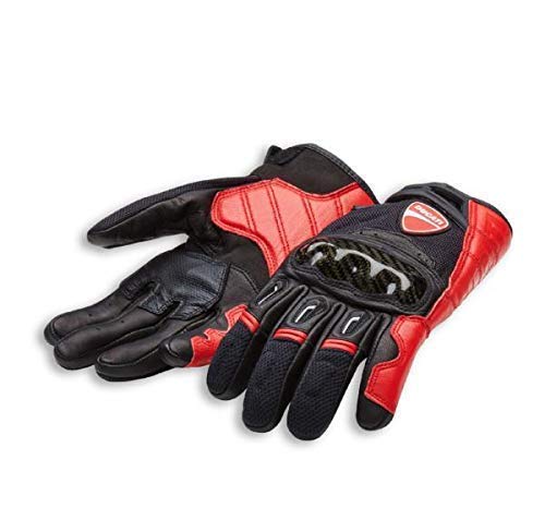 Ducati Alpinestars Empresa C1 Guantes de Cuero y Tejido Negro/Rojo - 2XL