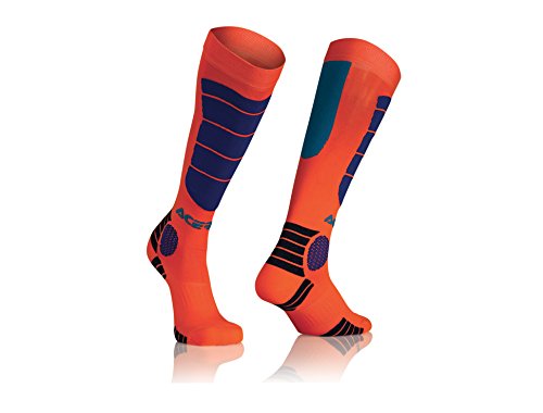 ACERBIS 0021633.243.063 MX Impacto calcetines, color azul y naranja