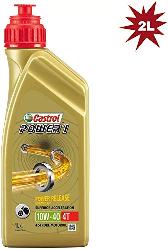 Castrol Power 1 4T 10W40 Part Syn Aceite de Motor para Motocicleta, parcialmente sintético