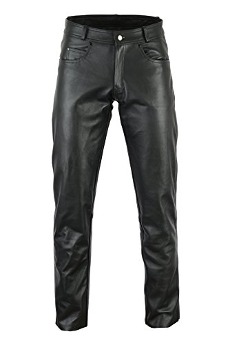 Bikers Gear Australia Pantalones Vaqueros de Cuero Suave para Mujer, de Estilo Rock and Roll, cómodos, Hechos de Cuero de Primera Calidad para un Ajuste cómodo, Color Negro, Talla M