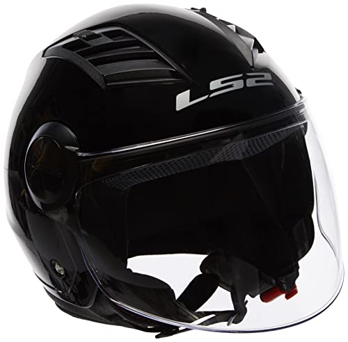 LS2, Casco jet moto Airflow, negro, XXL