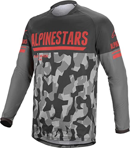 Alpinestars Unisex-Adulto Venture R Jersey Gris Camo/Rojo Fluo (2X) (Multi, Talla Única)