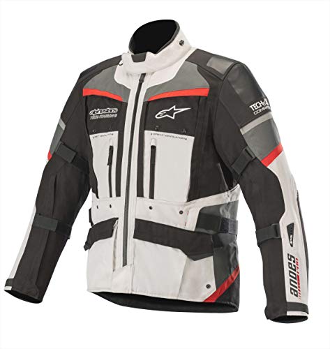 Alpinestars Chaqueta moto Andes Pro Drystar Jacket Tech-air Compatible Light Gray Black Dark Gray Red, Gris/Negro/Rojo, 4XL