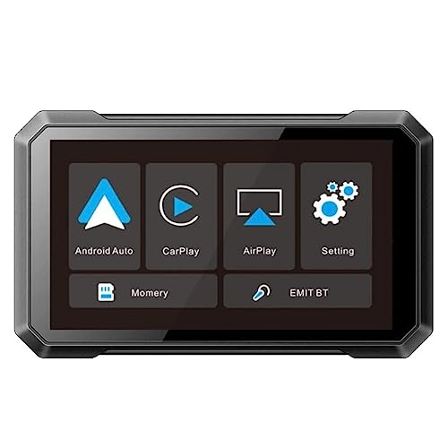 WOOYI GPS Moto - Pantalla Táctil De 7 Pulgadas, Resistente Al Agua, Bluetooth Inalámbrico Carplay Android
