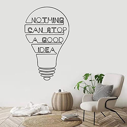 Lightbulb Word Motivation Wall Sticker Art Poster Inspirational Study Room Good Idea Wall Decal Home Decor Wall Sticker other color 42x69cm