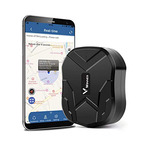 Localizador GPS para Coche, 150 Días de Espera GPS Tracker Sin Tarjeta Magnéticol Antirrobo Rastreador GPS para Vehículos,Coche, camión, Moto,TK905B,10000mAH