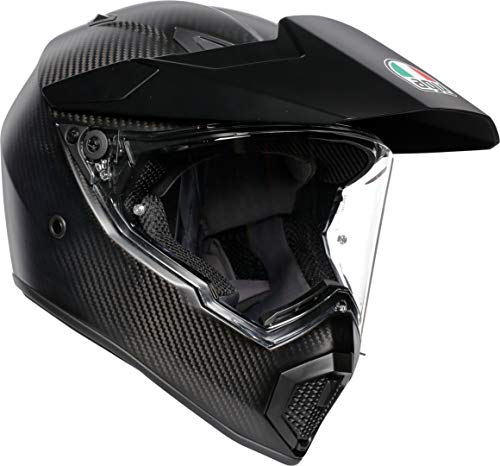 AGV Ax9 Casco de Motocicleta, Hombre, Matt Carbon, L