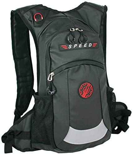 BAG STREET - Mochila impermeable para moto, bicicleta, deportes al aire libre, ergonómica, color negro mate